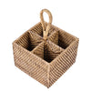 Colonial Cutlery Caddy N°4, Rattan - Natural Brown
