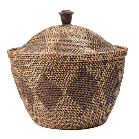 The Storage Crown Basket Colonial  - Natural Brown, Ø 55, H 52 CM