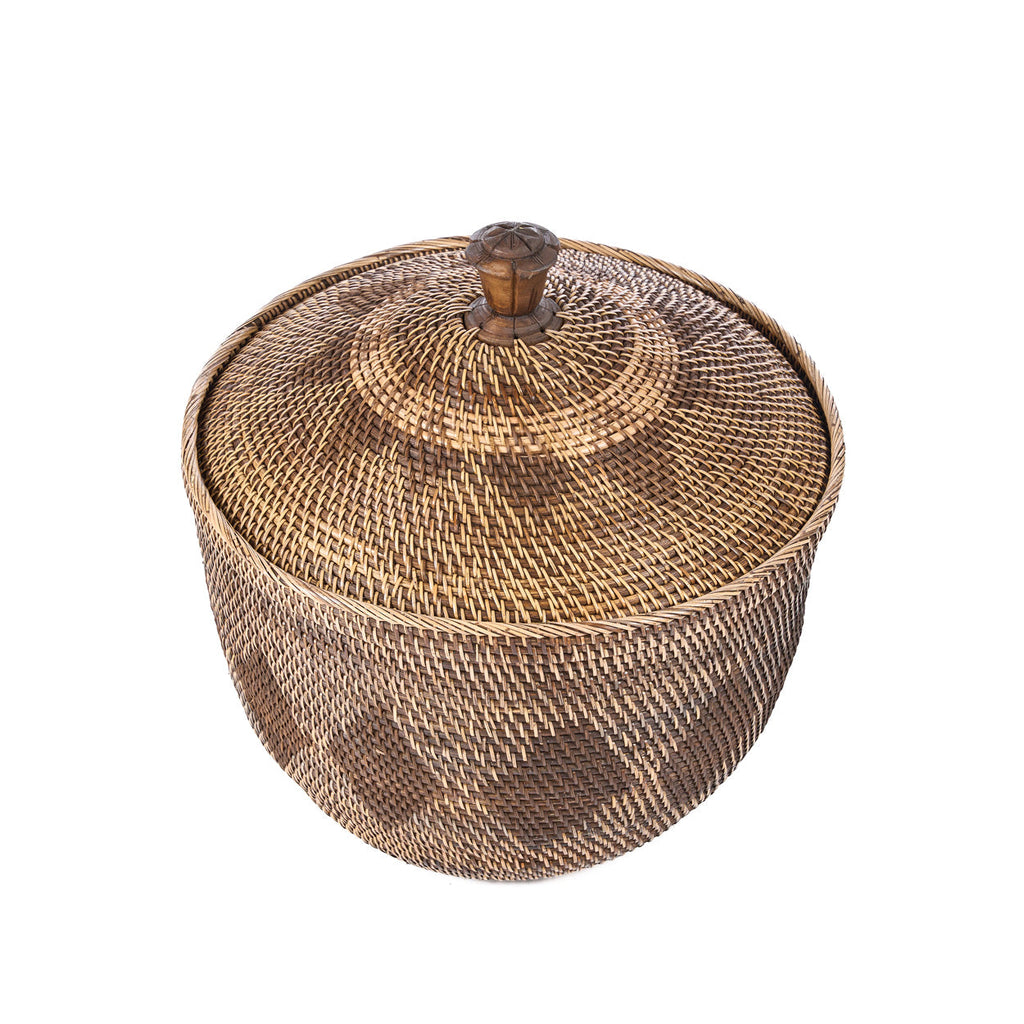 The Storage Crown Basket Colonial  - Natural Brown, Ø 55, H 52 CM
