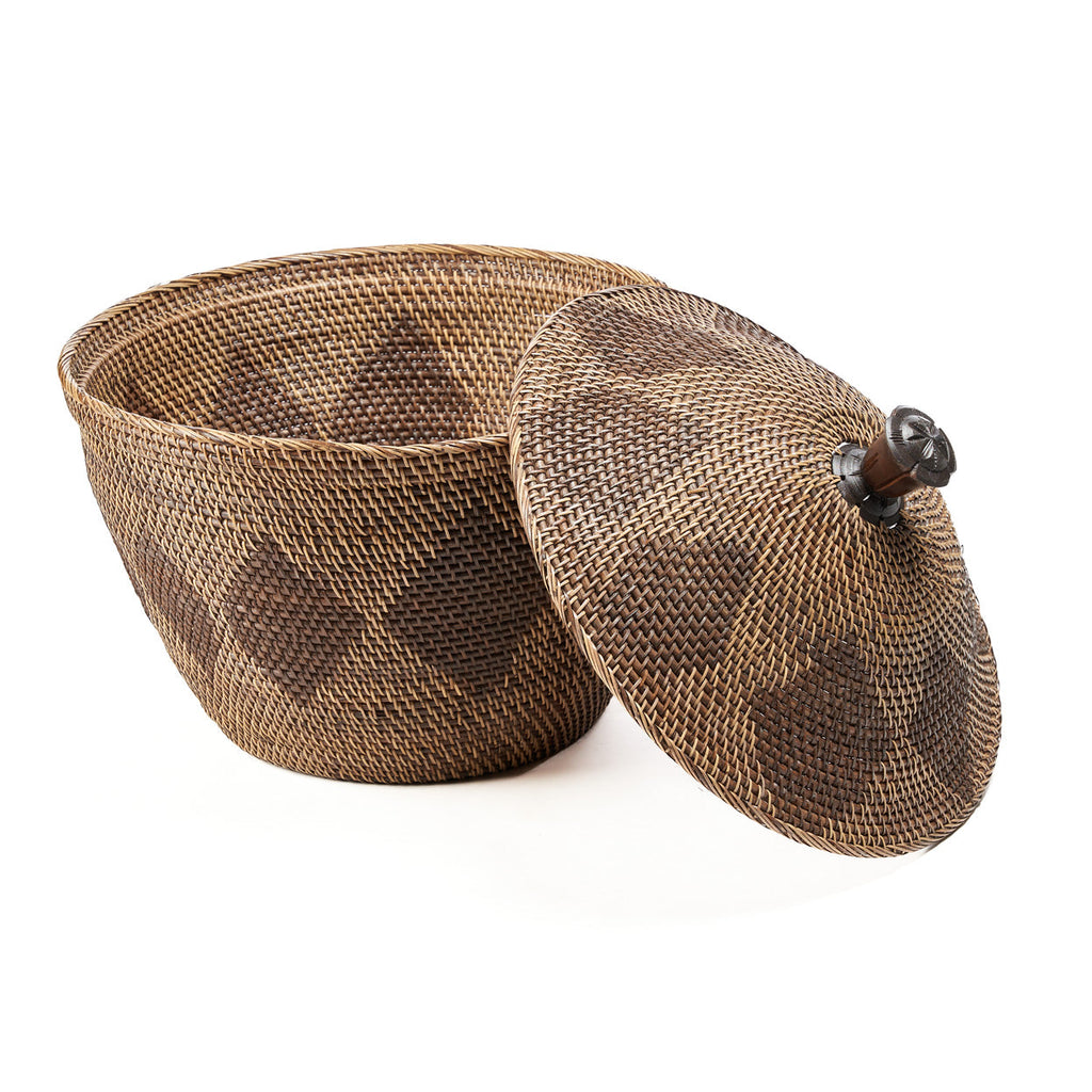 The Storage Crown Basket Colonial  - Natural Brown, Ø 55, H 52 CM