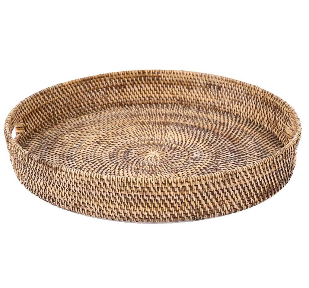 Colonial Carry-All Tray - Natural Brown - D 51, H 8 CM
