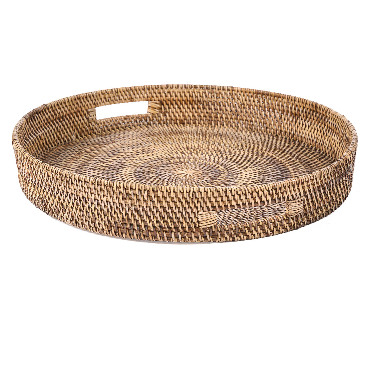 Colonial Carry-All Tray - Natural Brown - D 51, H 8 CM