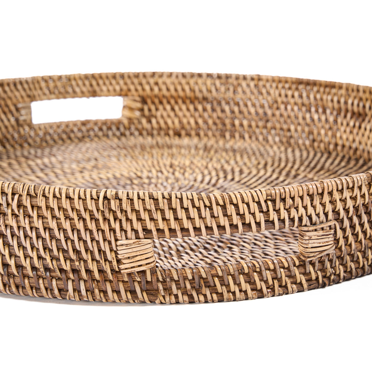 Colonial Carry-All Tray - Natural Brown - D 51, H 8 CM