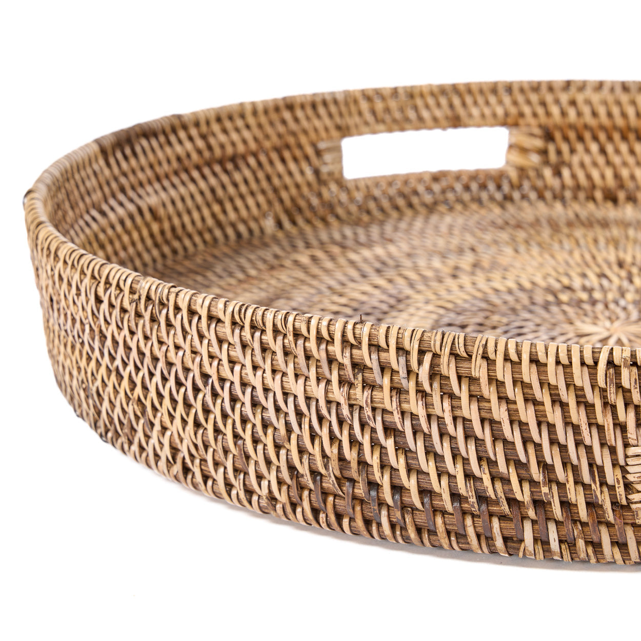 Colonial Carry-All Tray - Natural Brown - D 51, H 8 CM