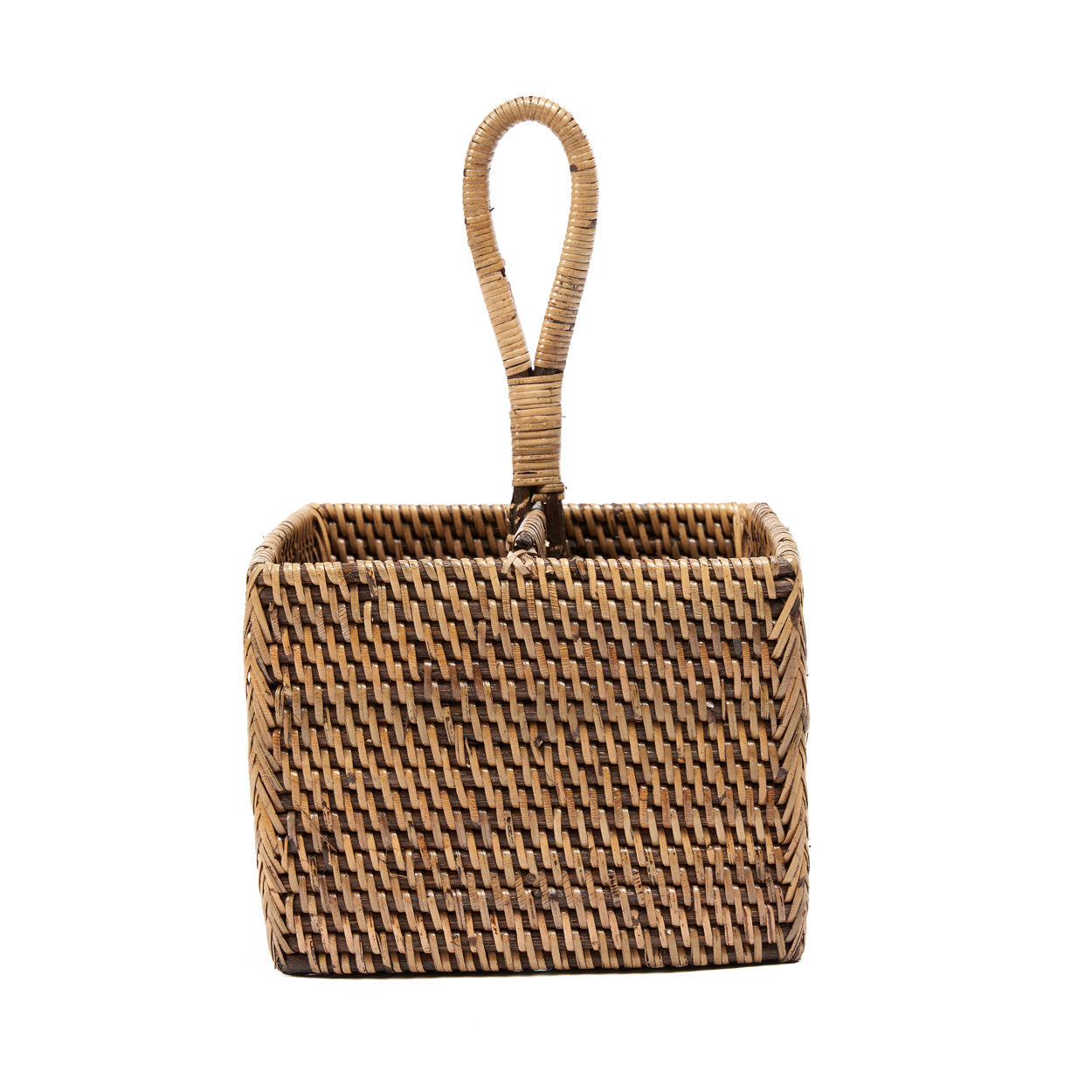 Colonial Cutlery Caddy N°2 Rattan- Natural Brown