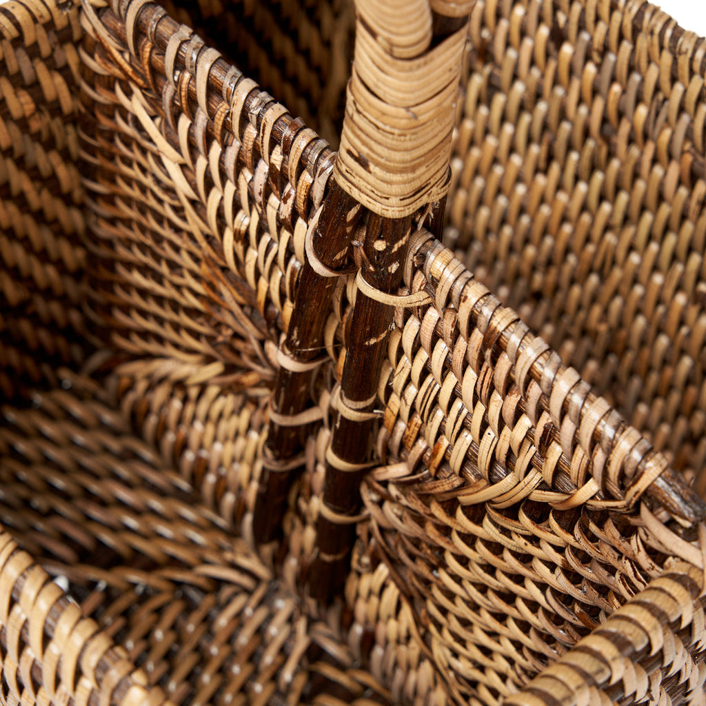 Colonial Cutlery Caddy N°2 Rattan- Natural Brown
