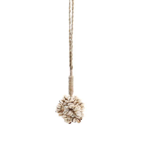 The Door Shell Cowrie Tassel - Natural, H 60 cm