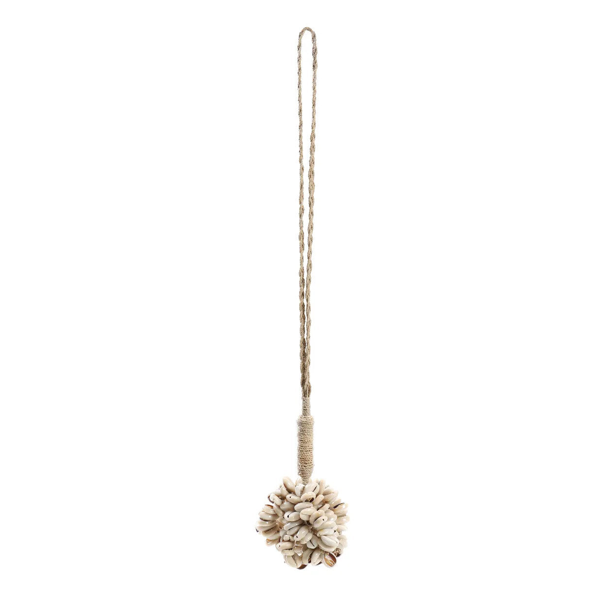 The Door Shell Cowrie Tassel - Natural, H 60 cm