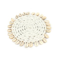 Seagrass Shell Coaster - White
