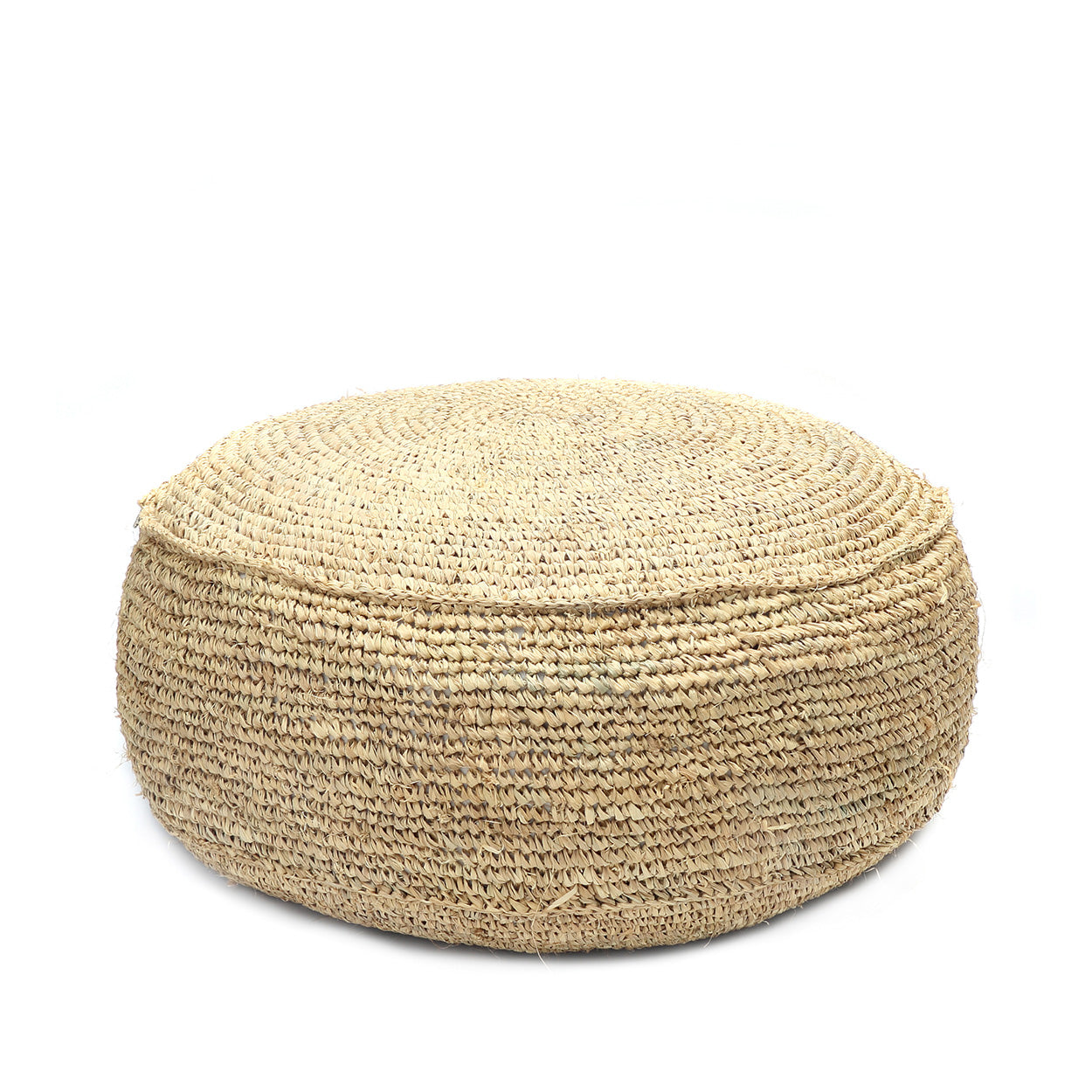 The Raffia Flores Pouffe - Natural, Ø 60 cm, H 35 cm