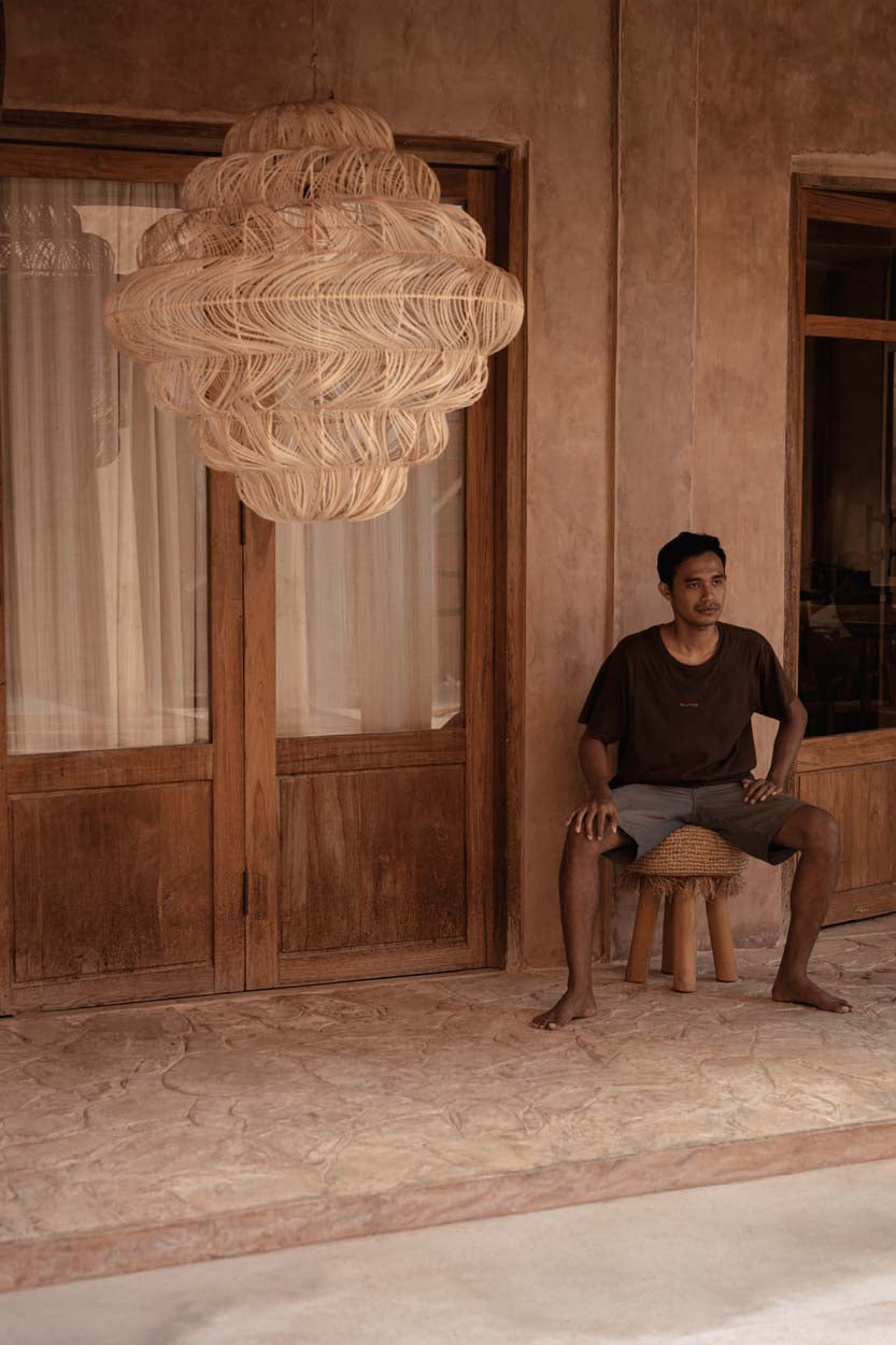 Aurora Puff Pendant - Natural - XL, 102 x 102, H 102 CM