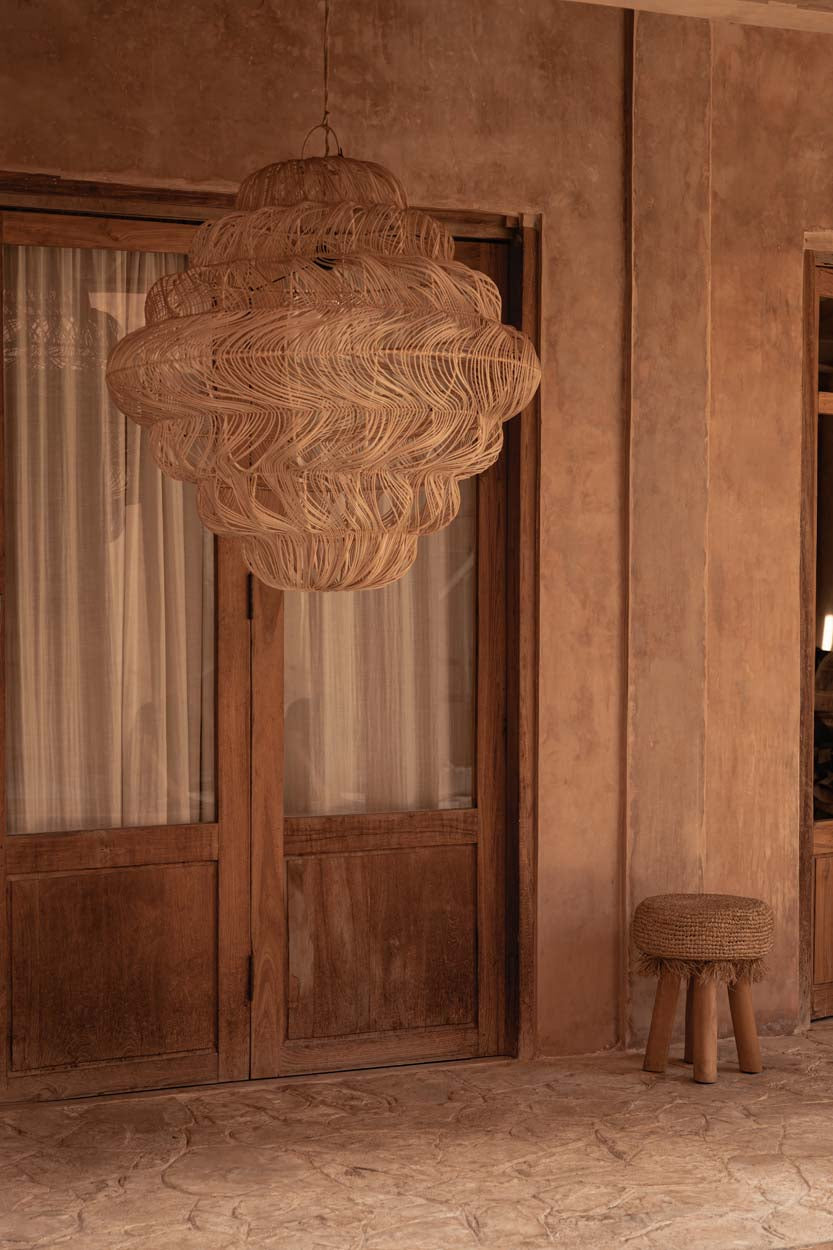 Aurora Puff Pendant - Natural - XL, 102 x 102, H 102 CM