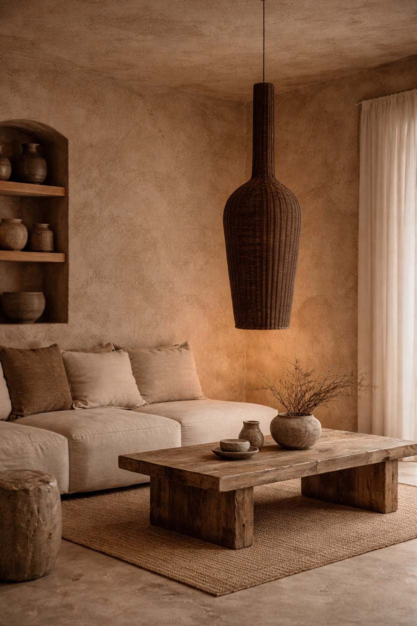 COLONIAL Pendant Amphora - Dark Walnut - XXL, 50 x 50, H 156 CM