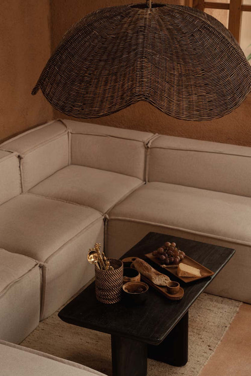 Colonial Pendant Wave - Dark Walnut - D 103 CM