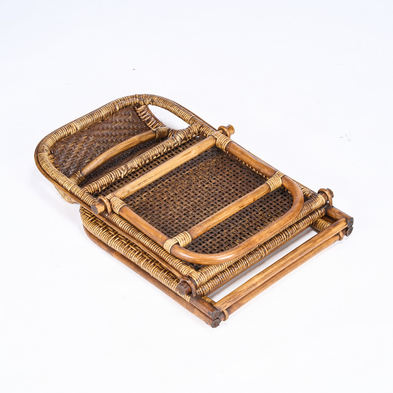 Colonial Floor Lounger Rattan - Dark Walnut