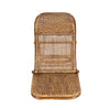 The Rattan Floor Lounger Colonial style - Dark Walnut