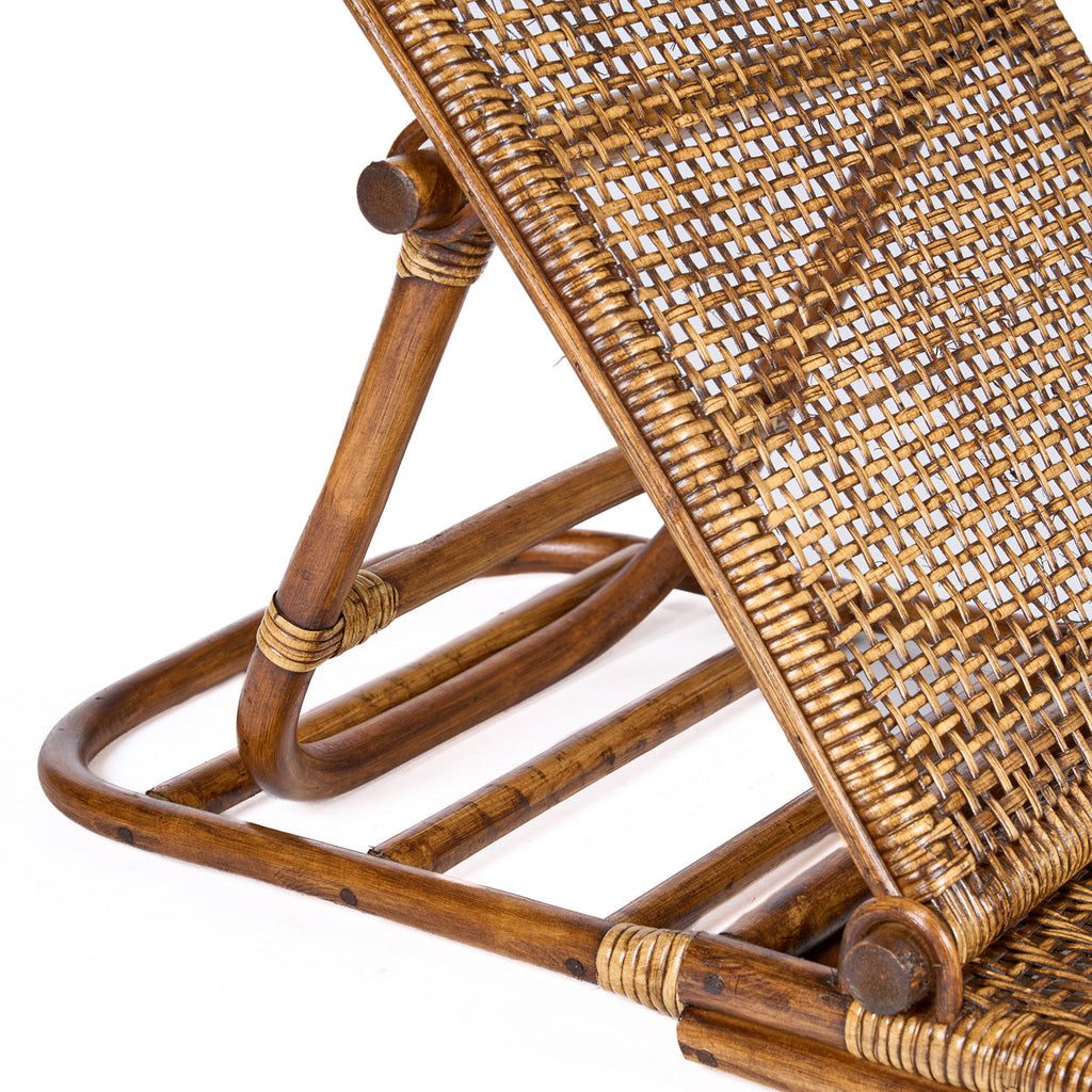 Colonial Floor Lounger Rattan - Dark Walnut