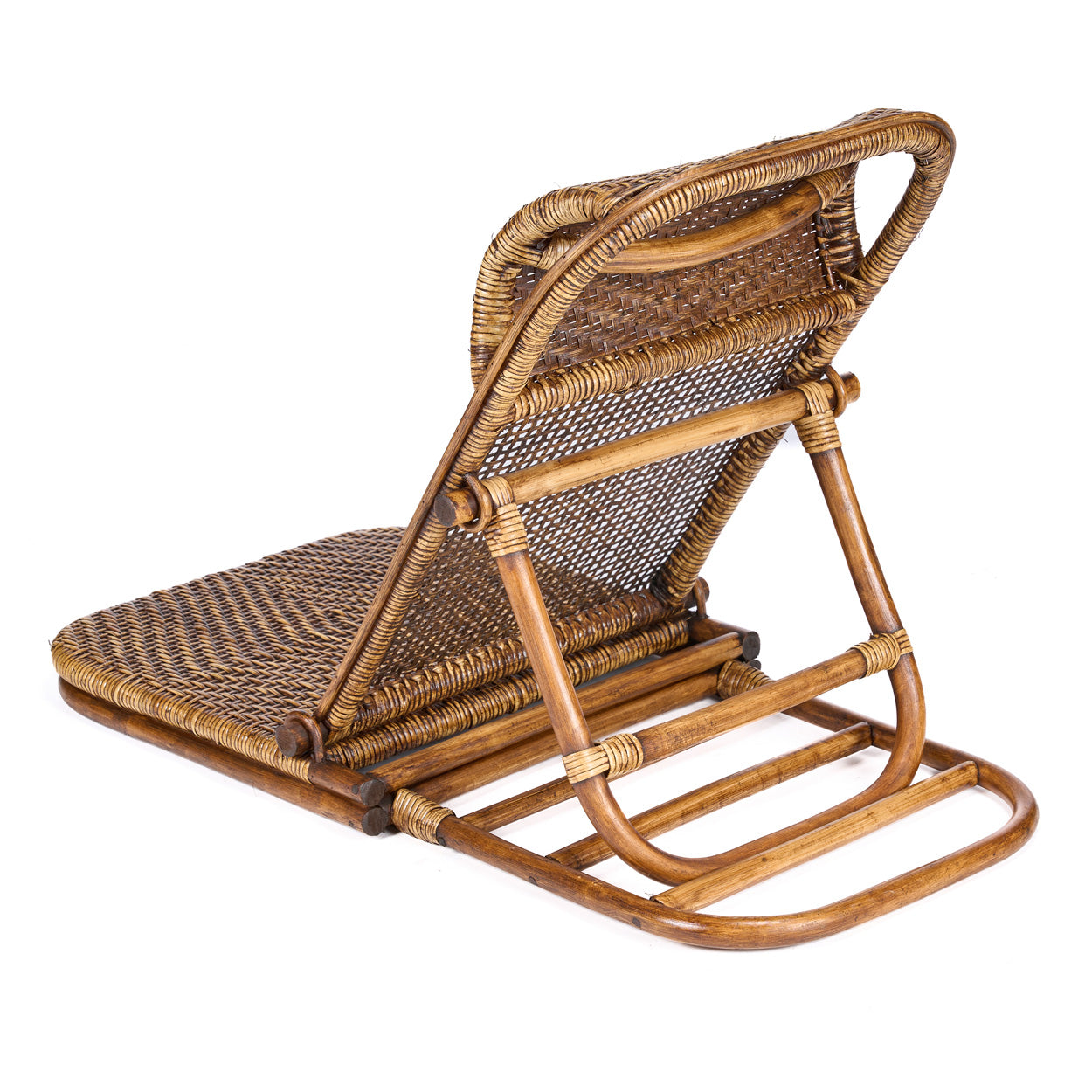 Colonial Floor Lounger Rattan - Dark Walnut
