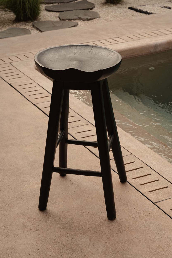 The Burned Tala Bar Stool - Black