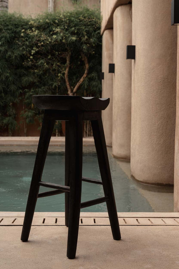The Burned Tala Bar Stool - Black