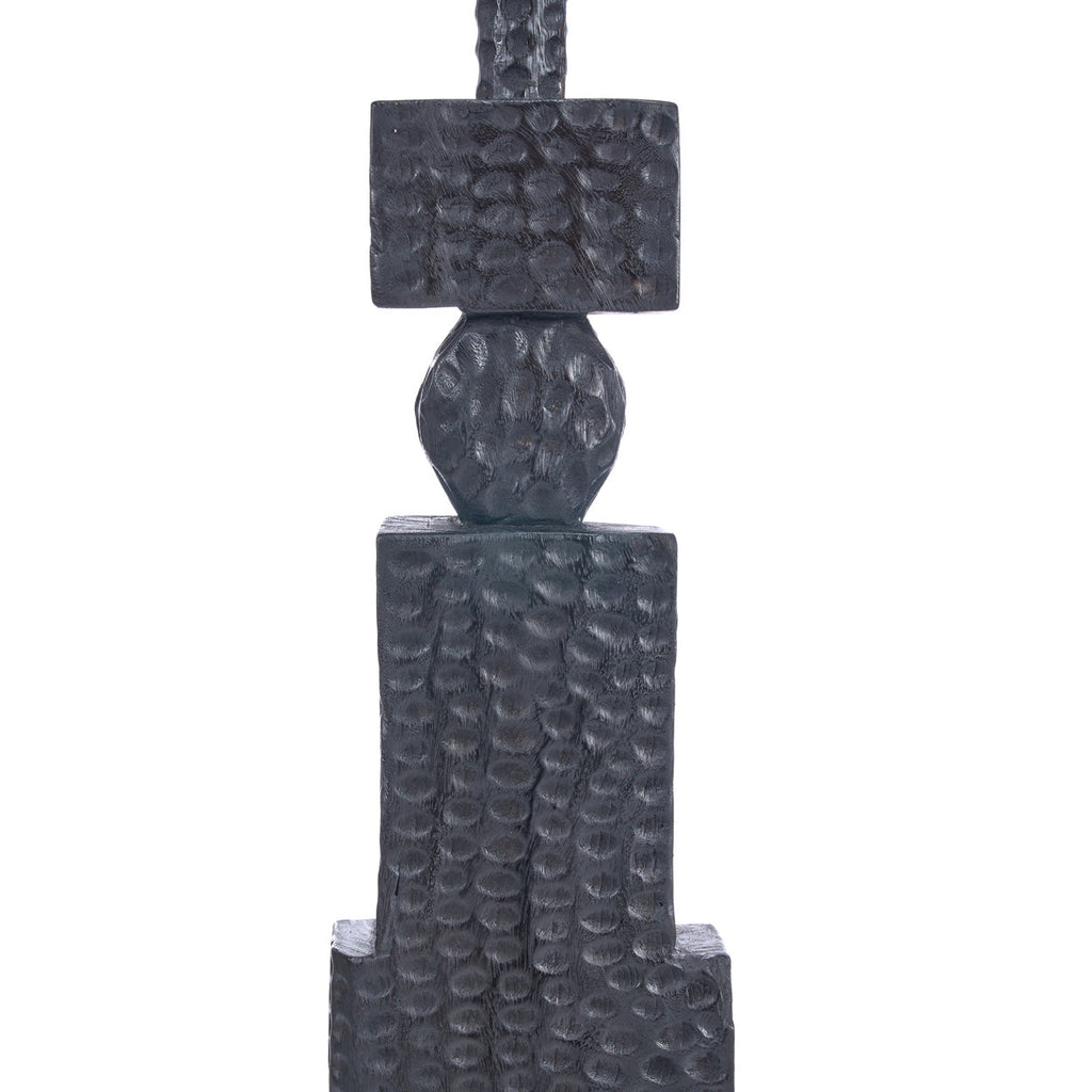 The Totema Pillar Sculptural Decoration - Black, H 190 CM