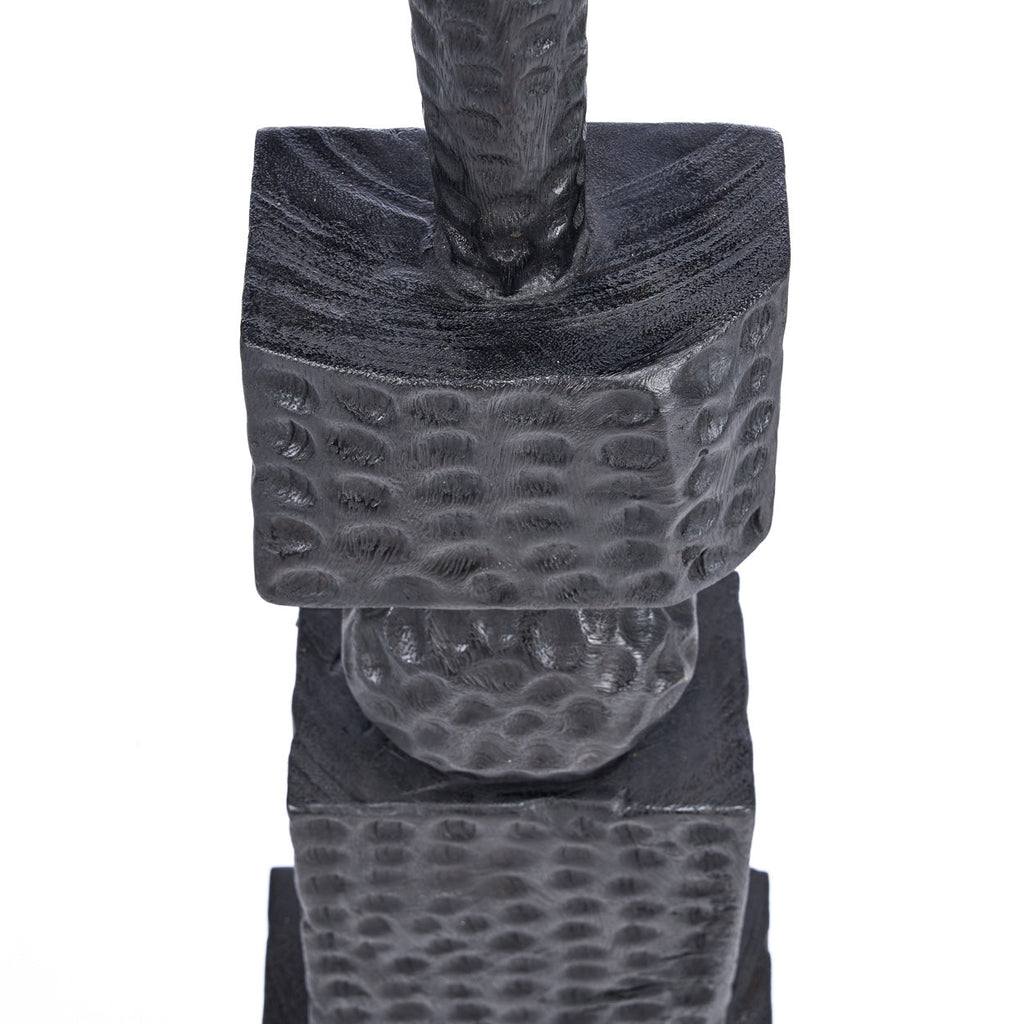 The Totemic Touch Sculptural decoration - Black, H 190 CM