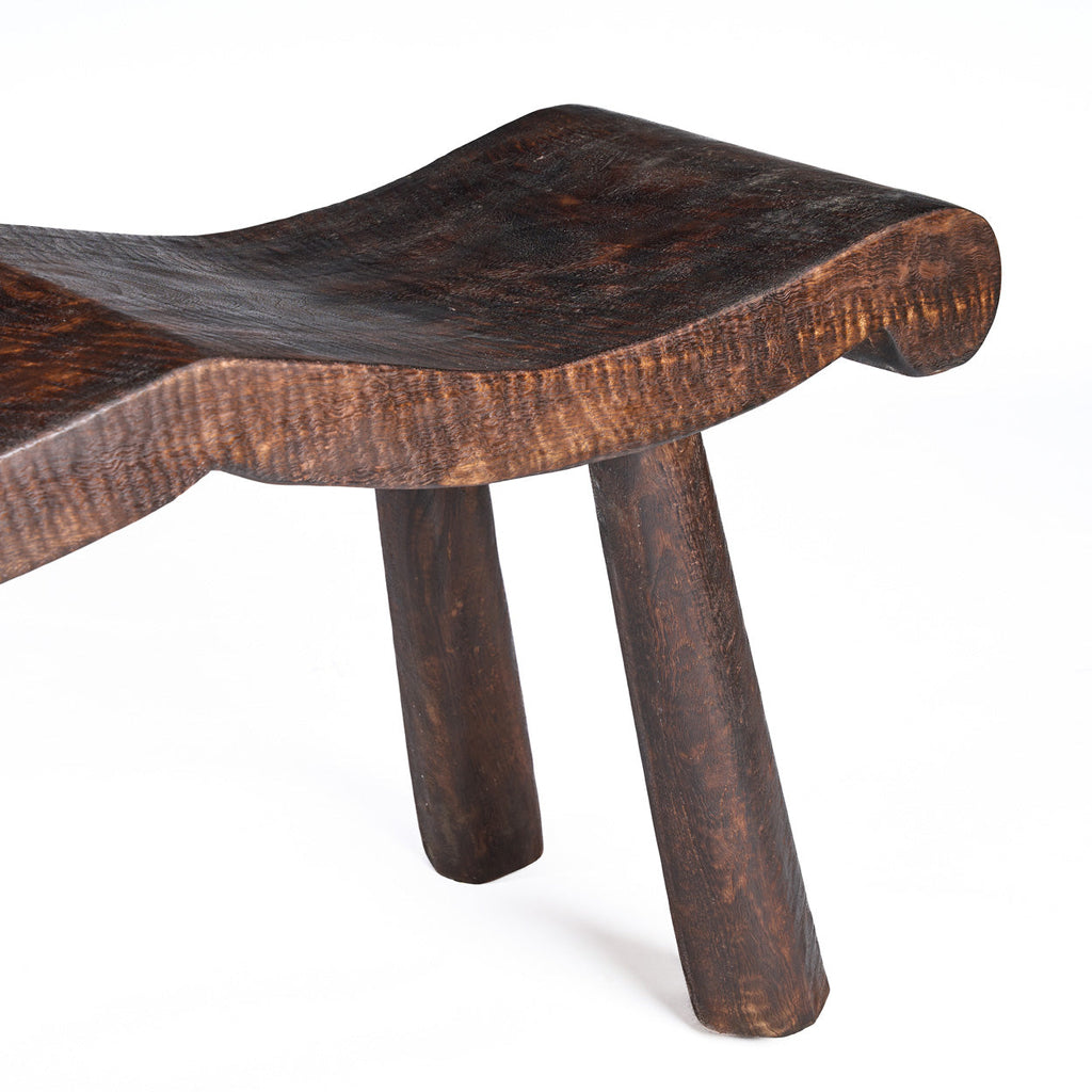 The Lombok Wave Bench - Dark Brown - M