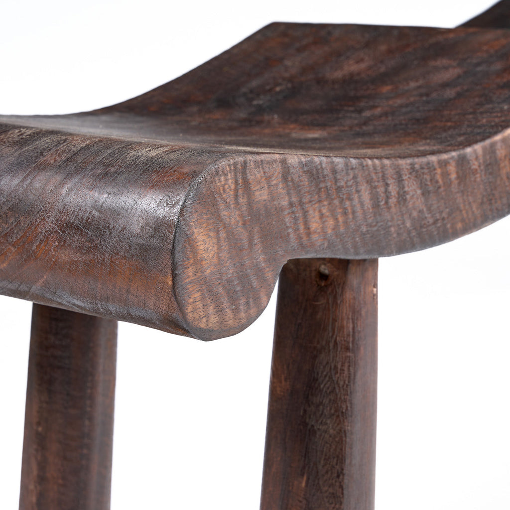 The Lombok Wave Bench - Dark Brown - M