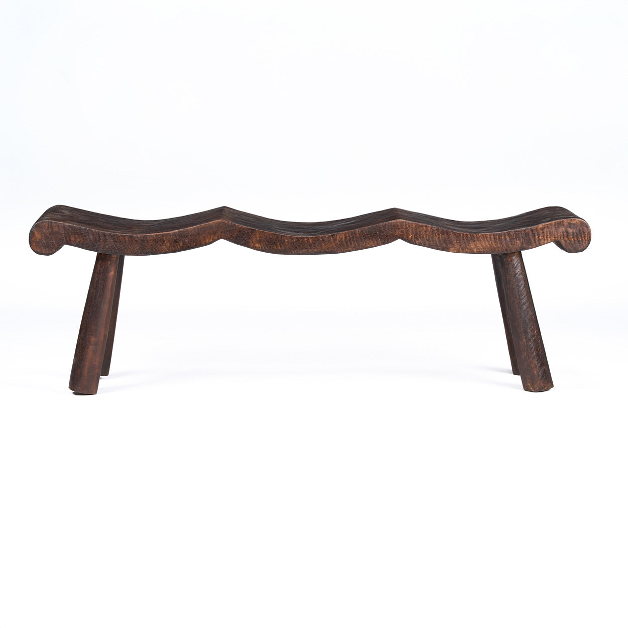 The Lombok Wave Bench - Dark Brown - M