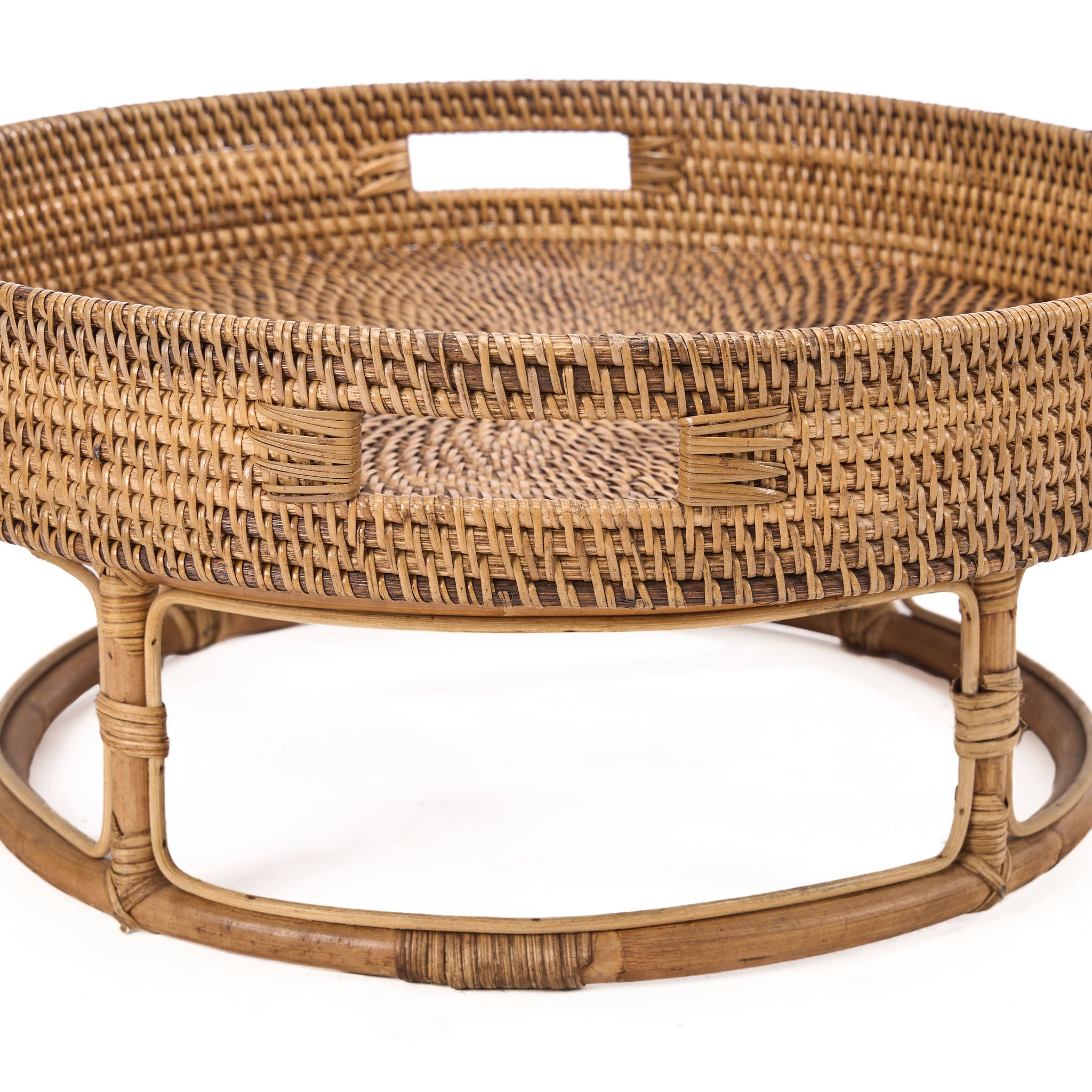 Colonial Tray RISE, Rattan - Natural Brown, 50 CM