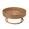 The Rattan Rise Colonial Tray - Natural Brown, 50 CM