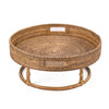 The Rattan Rise Colonial Tray - Natural Brown, 50 CM
