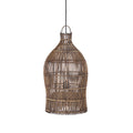 Colonial Pendant Woven Bell  - Dark Walnut - D 30, H 50 CM