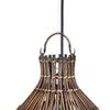 Colonial Pendant Woven Bell  - Dark Walnut - D 30, H 50 CM