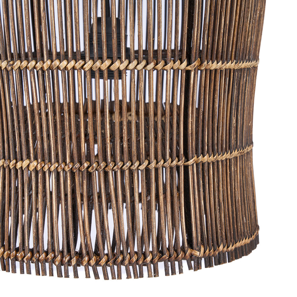 Colonial Pendant Woven Bell  - Dark Walnut - D 30, H 50 CM