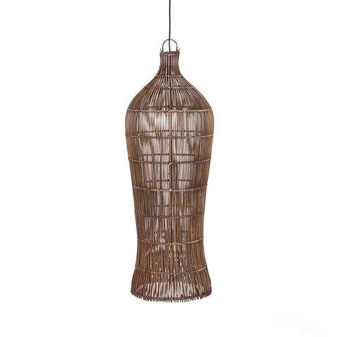 The Oasis Tower Colonial Pendant - Dark Walnut - XL, 35 x 35, H 102 CM