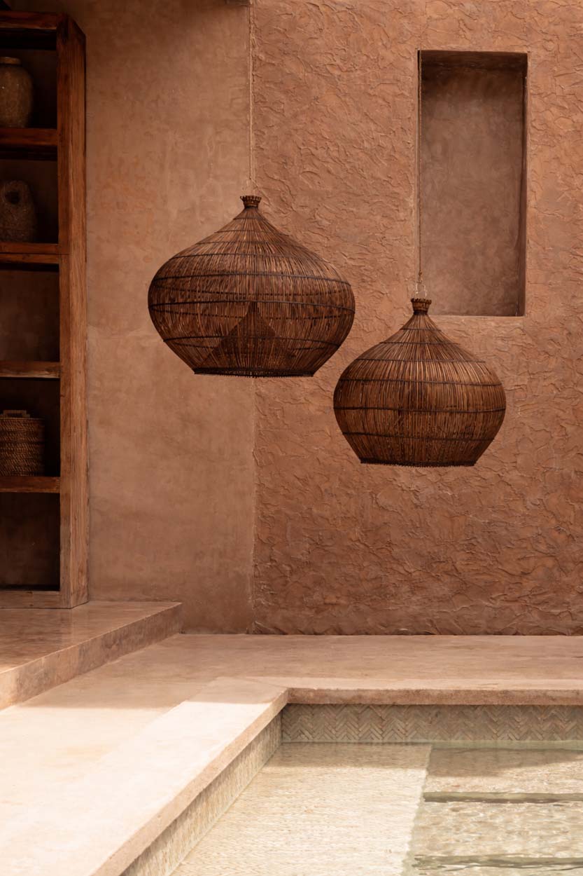 Colonial Pendant, Desert Gourd - Dark Walnut - D 80, H 70 CM
