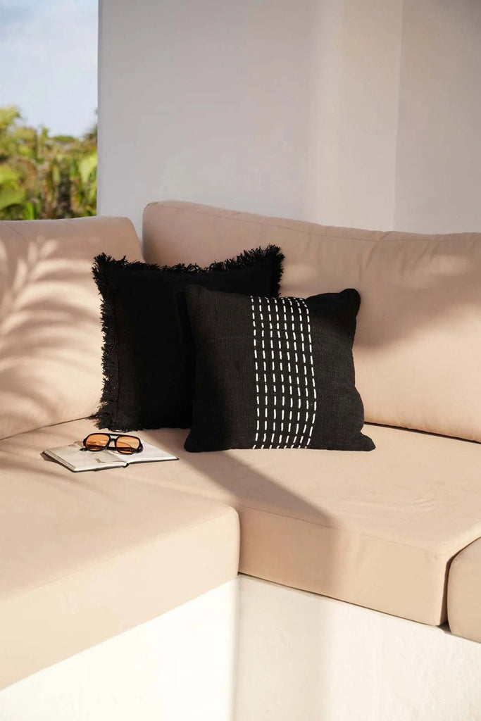 The Drizle Cushion Cover - Black White, 50 x 50 cm