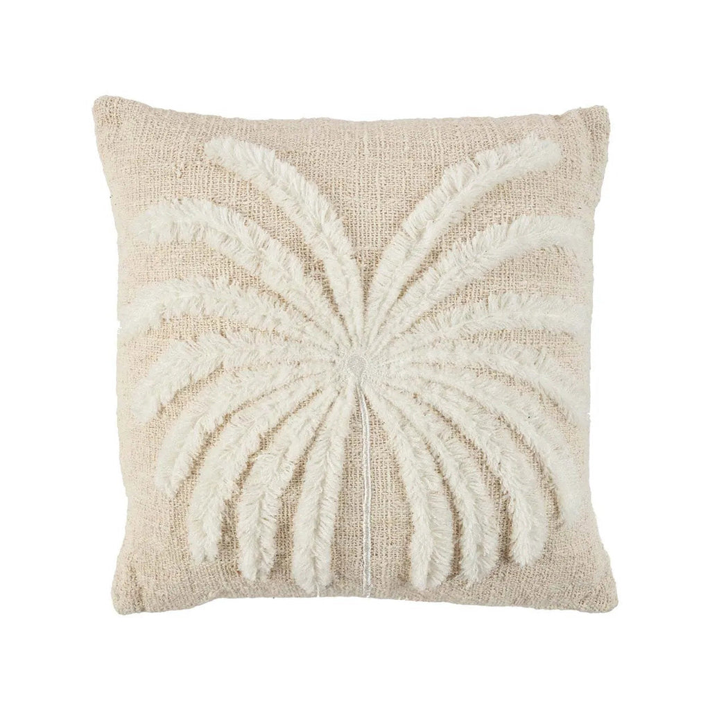 The Isla Palm Cushion Cover 50 x 50 cm - Natural White