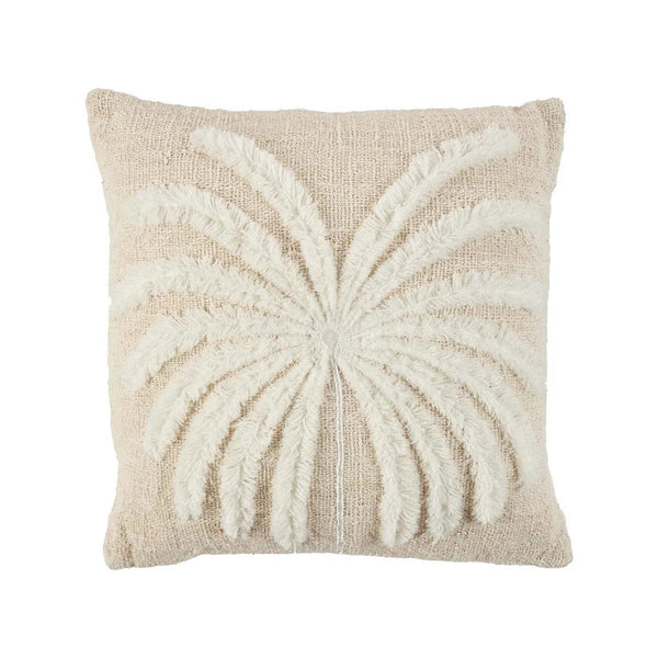 The Isla Palm Cushion Cover 50 x 50 cm - Natural White