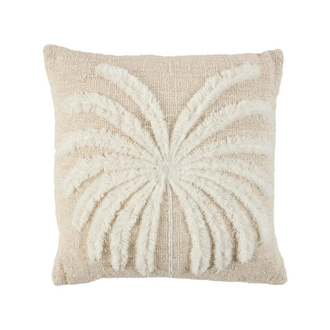The Isla Palm Cushion Cover 50 x 50 cm - Natural White
