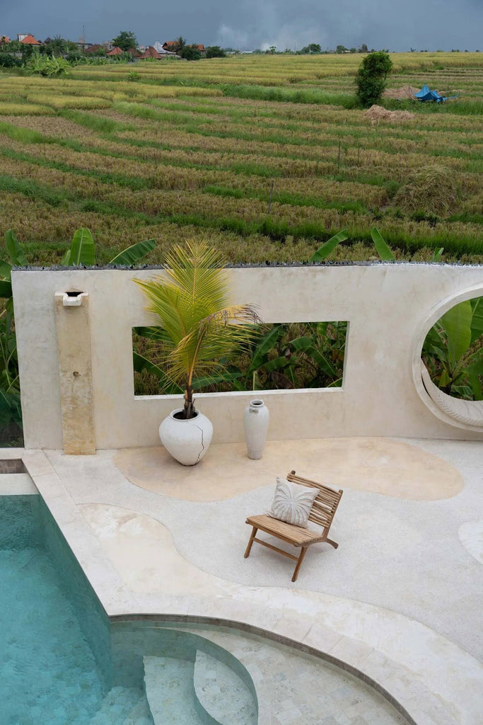 The Isla Palm Cushion Cover 50 x 50 cm - Natural White