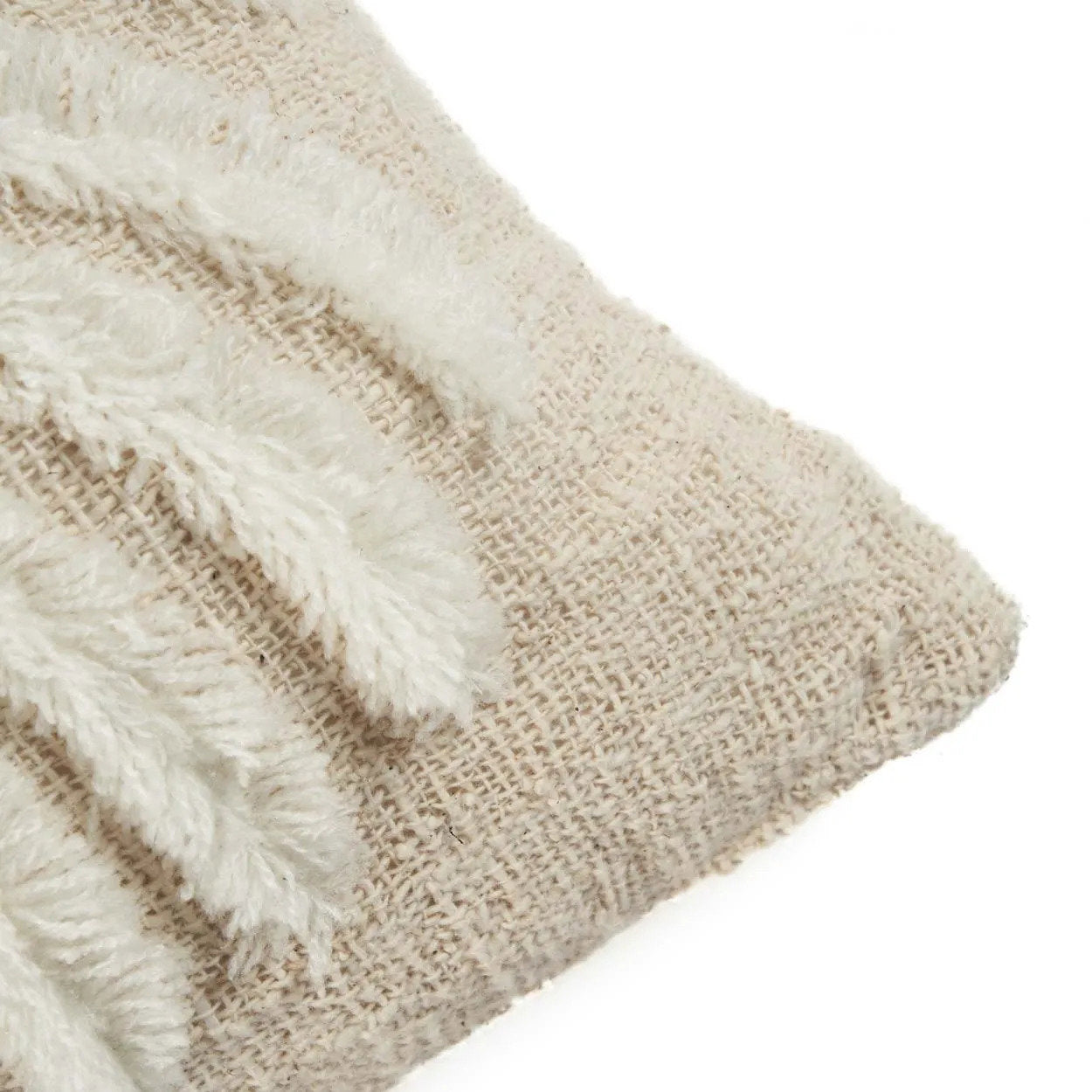 The Isla Palm Cushion Cover 50 x 50 cm - Natural White