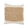 The Raffia Stamp Cushion Cover - Natural, 50 x 50 cm