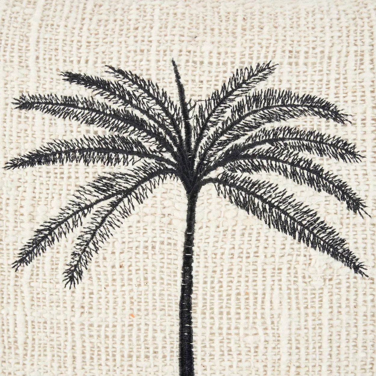 The Gili Palm Cushion Cover 50 x 50 CM - Natural Black