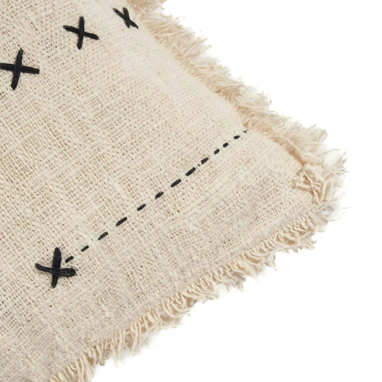 The French Kiss Cushion Cover - Natural Black, 50 x 50 cm