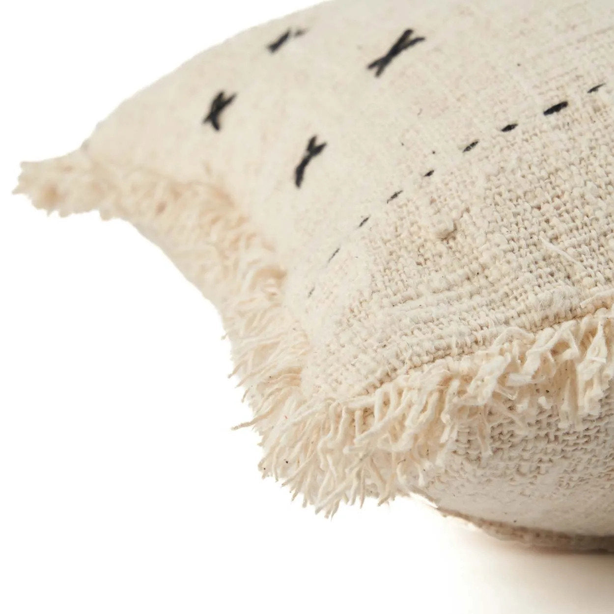 The French Kiss Cushion Cover - Natural Black, 50 x 50 cm