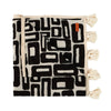 The Aztec Bed Throw  128 x 240 cm- Natural Black