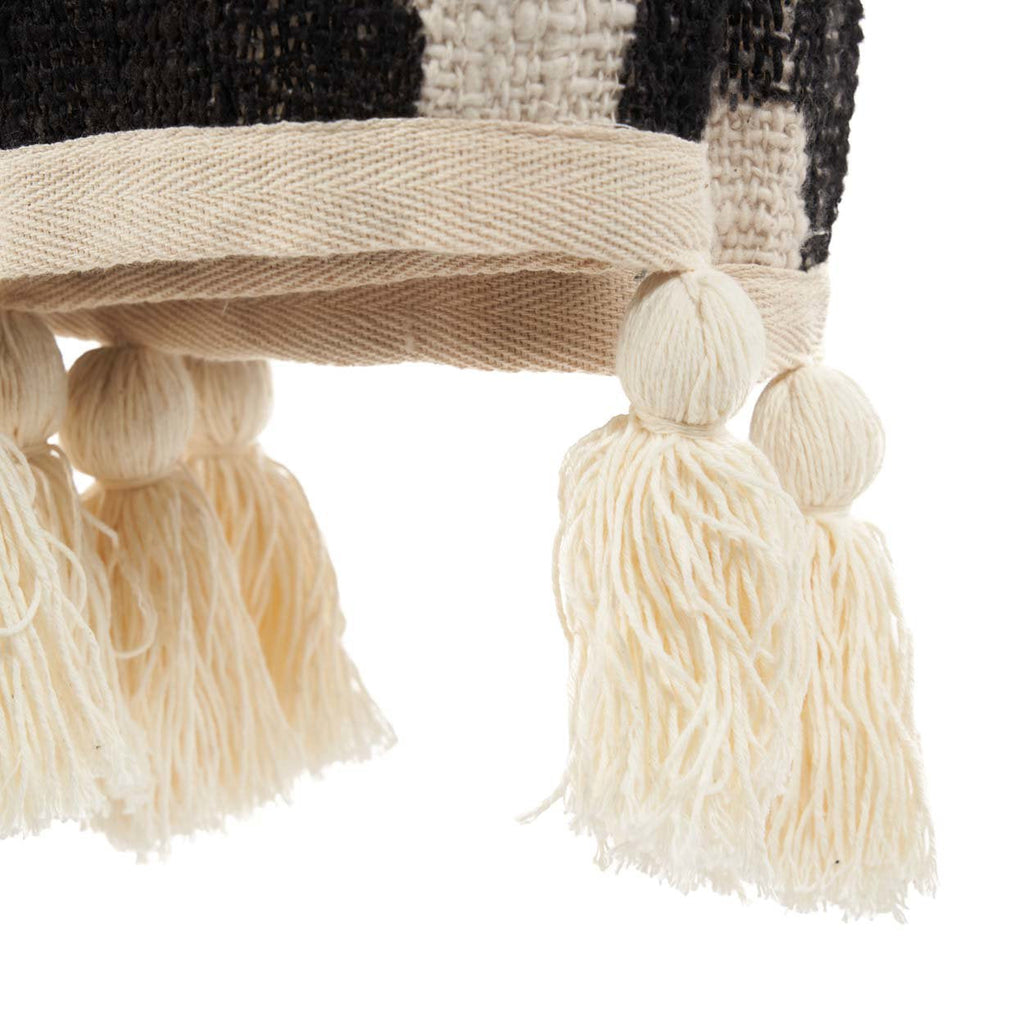Aztec Bed Throw  128 x 240 cm- Natural Black