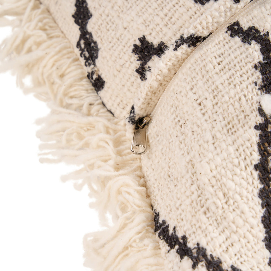 The Sahara Diamond Cushion Cover - Natural Black, 50 x 50 CM
